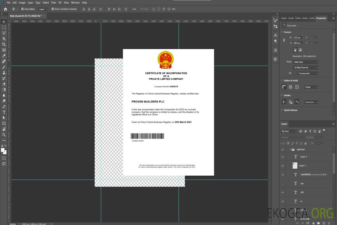 Modèle Word et PDF de certificat d'enregistrement en Chine template